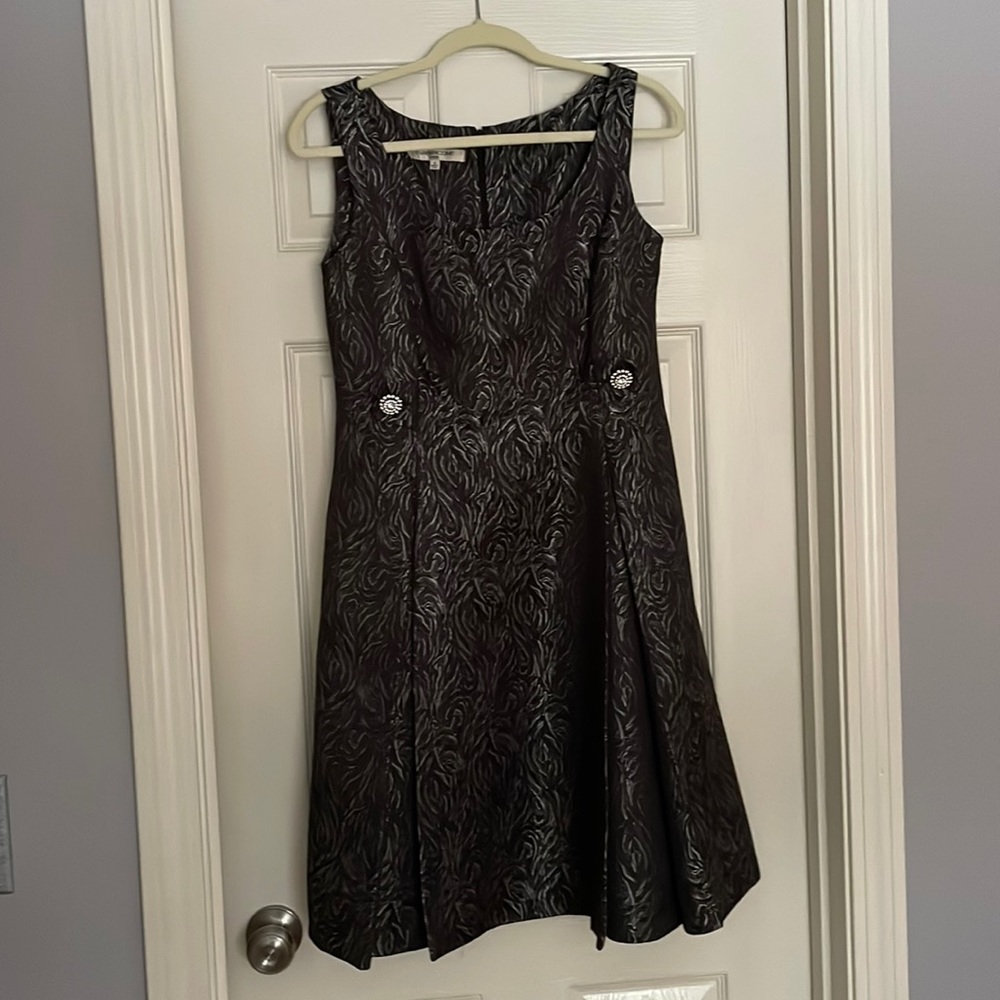 Evan-Picone Black-Gray Cocktail Dress